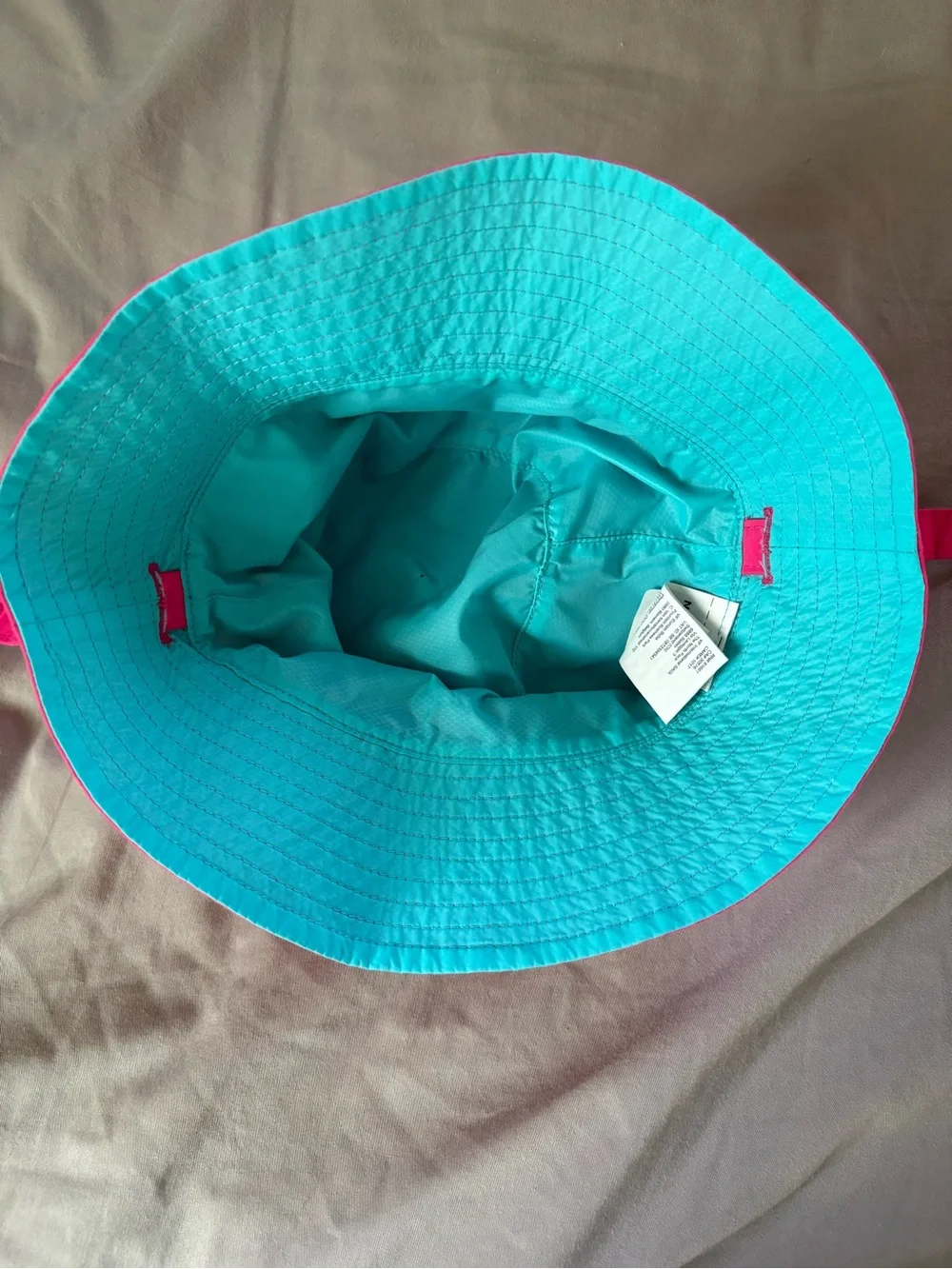 The North Face Kids Hot Pink Bucket Hat with Chin Strap
